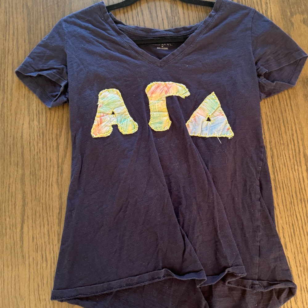 Embroidered Alpha Gamma Delta T-Shirt | AGD | ΑΓΔ